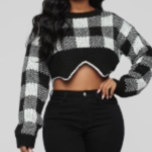 Fashion Nova Checkered Sweater